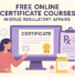 free online certificate courses in drug regulatory affairs