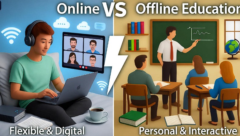 online education vs offline education