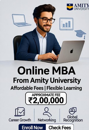 online mba from amity university fees