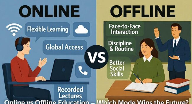 online vs offline education debate points